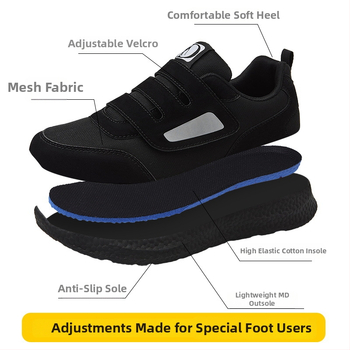 Încălțăminte unisex de toamnă pentru plimbări, din piele artificială și țesătură, închidere Velcro, vârf rotund, toc redus 1–3 cm