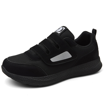 Încălțăminte unisex de toamnă pentru plimbări, din piele artificială și țesătură, închidere Velcro, vârf rotund, toc redus 1–3 cm