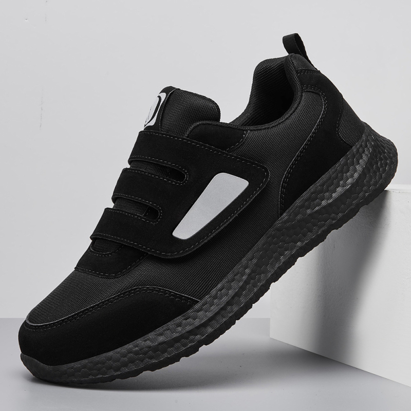 Încălțăminte unisex de toamnă pentru plimbări, din piele artificială și țesătură, închidere Velcro, vârf rotund, toc redus 1–3 cm