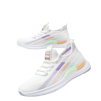 Adidași pentru femei cu partea superioară din plasă respirabilă, design ușor, talpă injectată antiderapantă, vârf rotund, toc mic 1-3 cm