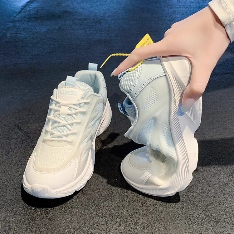 Pantofi sport de alergare pentru femei, stil K, vârf rotund, PU deasupra, branț EVA, talpă turnată prin injecție