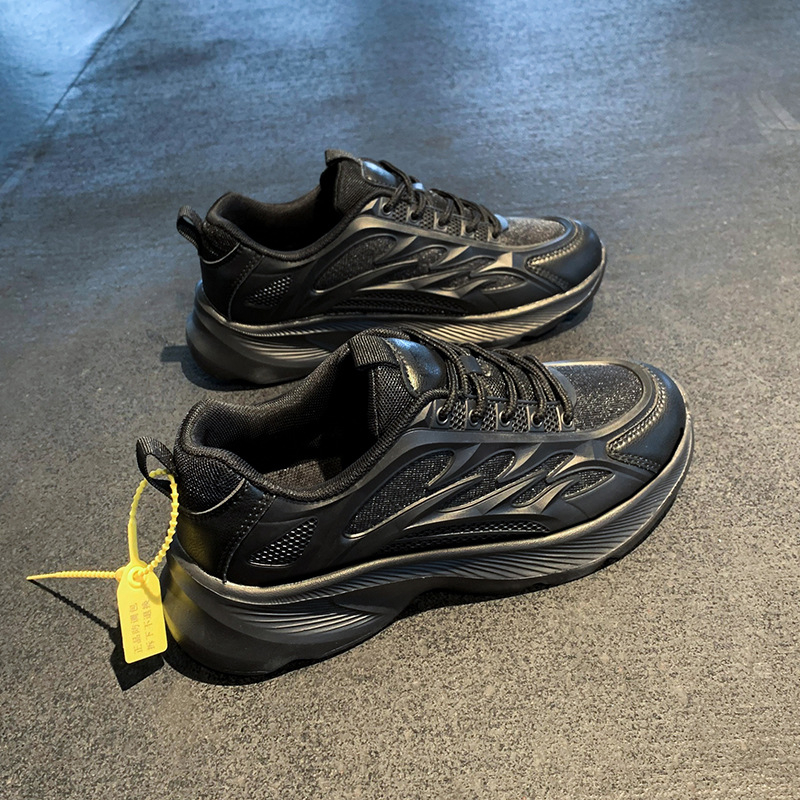 Pantofi sport de alergare pentru femei, stil K, vârf rotund, PU deasupra, branț EVA, talpă turnată prin injecție