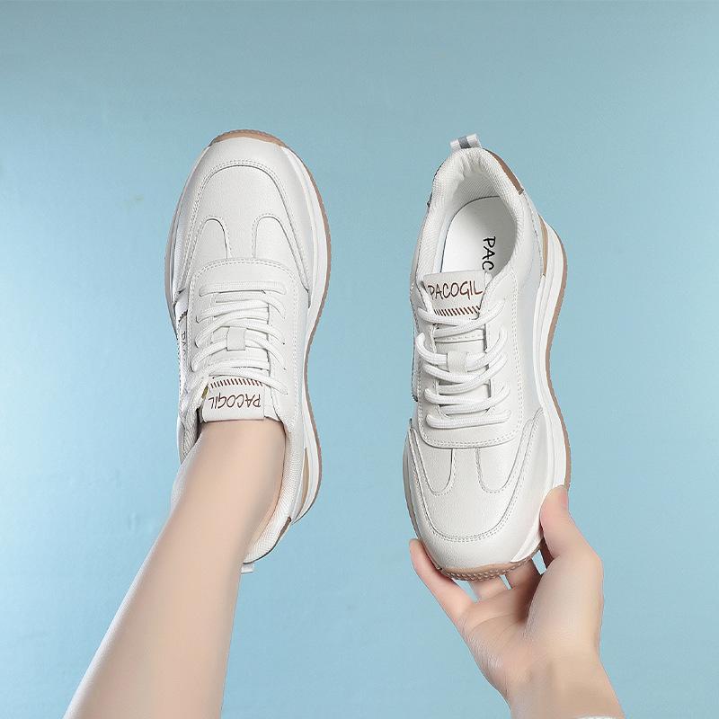 Ženske svakodnevne tenisice s okruglim nosom, PU gornji dio, mikrovlaknasta podstava, gumeni đon, niski vrh