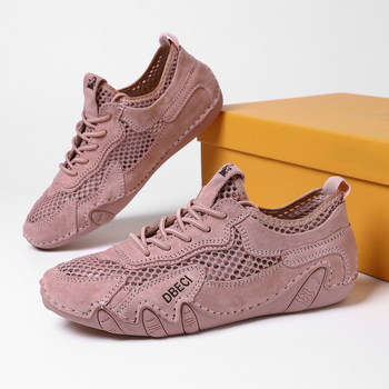 Унисекс летни спортно-стилни обувки, дишаща мрежеста горна част, PU стелка и гумена подметка, еластично закопчаване