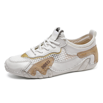 Унисекс летни спортно-стилни обувки, дишаща мрежеста горна част, PU стелка и гумена подметка, еластично закопчаване