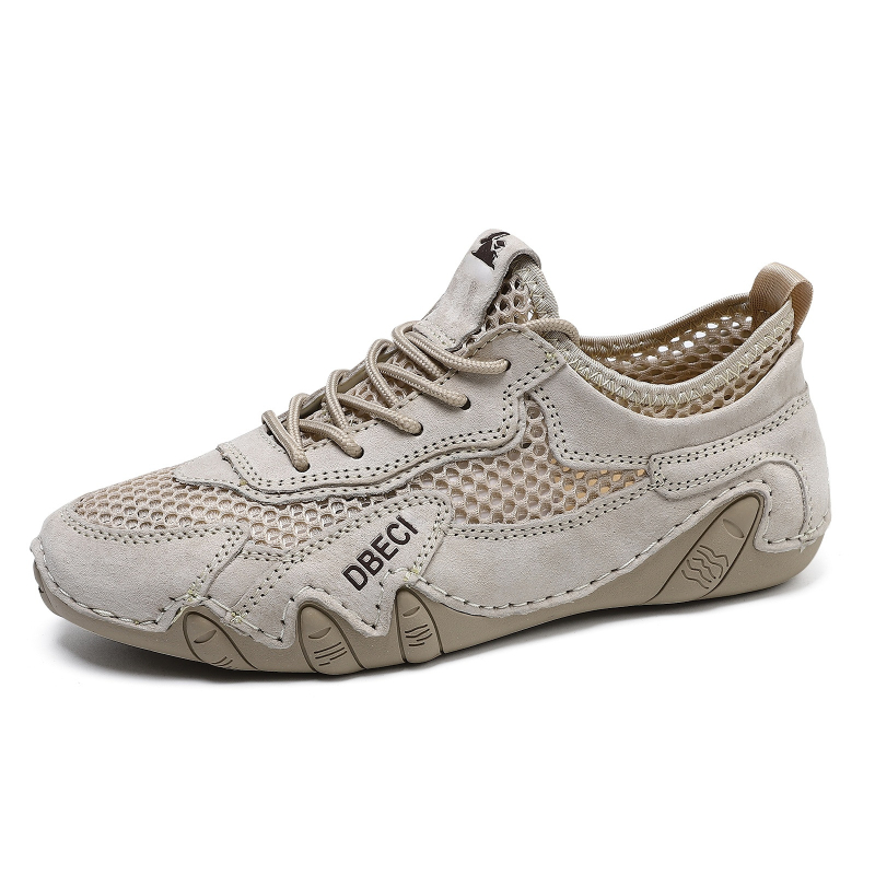 Унисекс летни спортно-стилни обувки, дишаща мрежеста горна част, PU стелка и гумена подметка, еластично закопчаване