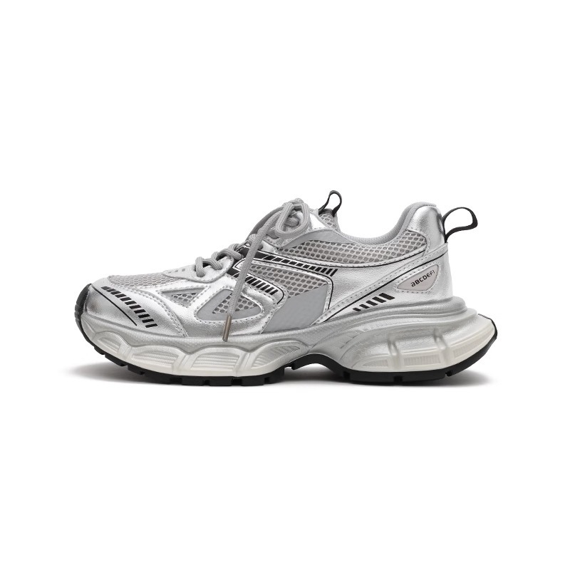 Garoia Pantofi sport casual pentru femei, talpă groasă – toc mediu 3-5 cm, partea superioară din microfibră, vârf rotund, închidere cu bretea frontală, talpă din cauciuc