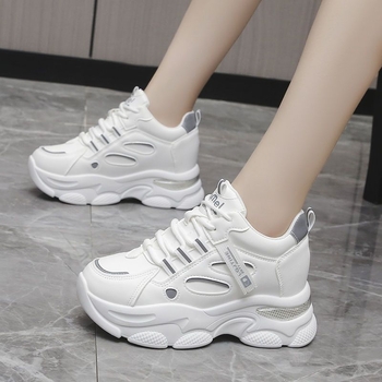 Ženske tenisice stil dad shoes s mrežastim gornjim dijelom, gumom na potplat, visina pete 3-5 cm, lagane, prozračne, otporne na habanje