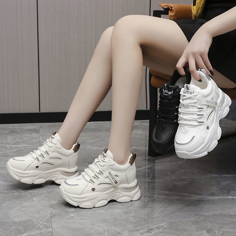 Ženske tenisice stil dad shoes s mrežastim gornjim dijelom, gumom na potplat, visina pete 3-5 cm, lagane, prozračne, otporne na habanje