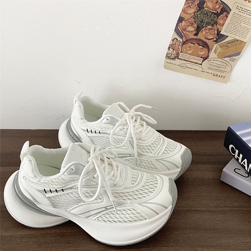 Dad Shoes s PU gornjim dijelom, gumenom potplatom, srednji potplat 3–5 cm, okrugli vrh, mrežasti unutarnji dio