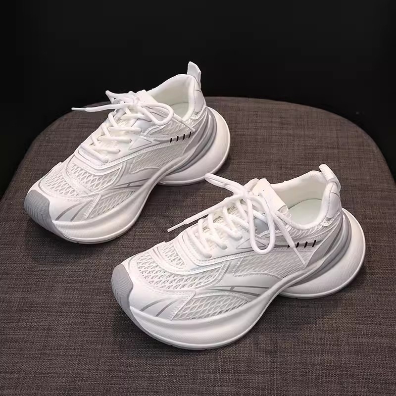 Dad Shoes s PU gornjim dijelom, gumenom potplatom, srednji potplat 3–5 cm, okrugli vrh, mrežasti unutarnji dio