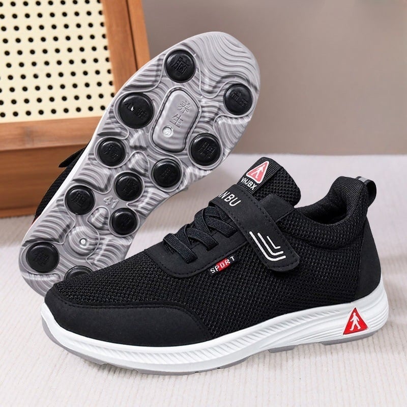 Унисекс летни спортни обувки с дишаща мрежеста горна част, антихлъзгаща дебела подметка и велкро закопчаване
