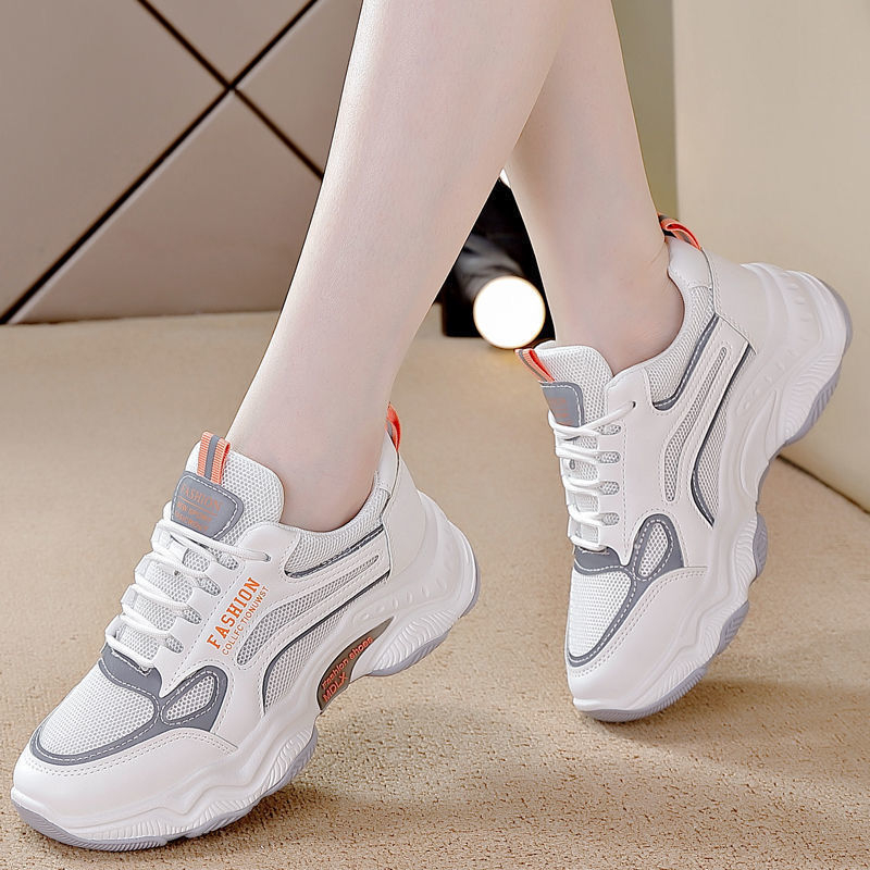 Női könnyű tornacipő mikroszálas felsőrésszel, hálós belsővel, csúszásmentes gumi talppal, kerek orr, alacsony sarok 1–3 cm