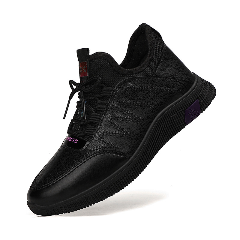 Дамски спортни обувки без връзки за ежедневието с кръгла носка, PU горна част, PU стелка, мрежеста подплата и гумирана подметка