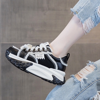 Ženske tenisice tipa dad shoes s debelim potplatom za povećanje visine, prozračne, protuklizne, PU gornji dio, EVA ulošak