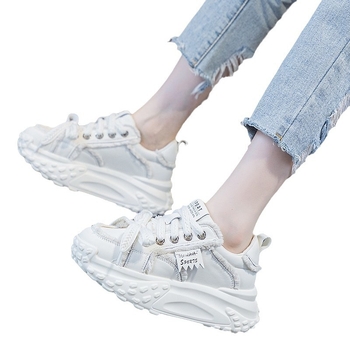 Ženske tenisice tipa dad shoes s debelim potplatom za povećanje visine, prozračne, protuklizne, PU gornji dio, EVA ulošak