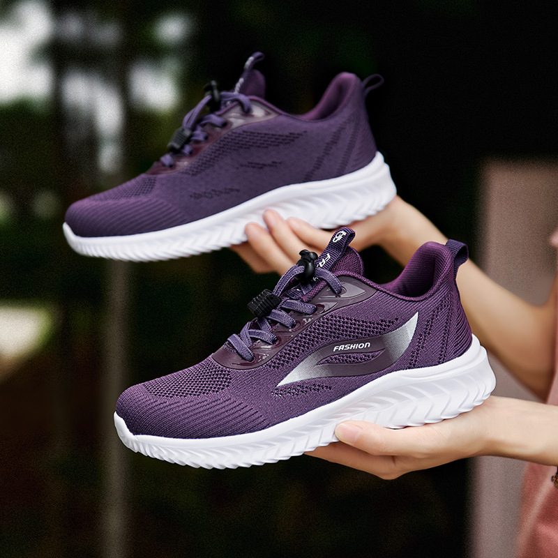 Idősek nők járócipője, lélegző hálós felsőrész, MD talp, fűzős zárás, textil talpbetét, csúszásmentes talp