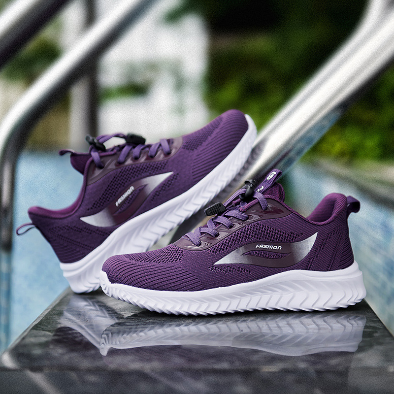 Idősek nők járócipője, lélegző hálós felsőrész, MD talp, fűzős zárás, textil talpbetét, csúszásmentes talp