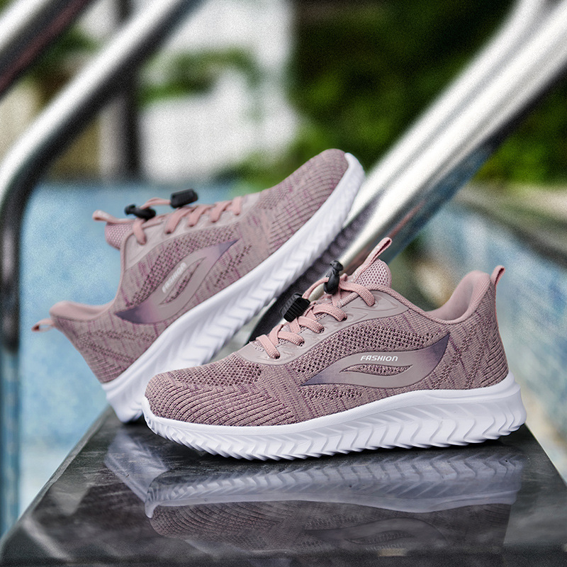 Idősek nők járócipője, lélegző hálós felsőrész, MD talp, fűzős zárás, textil talpbetét, csúszásmentes talp