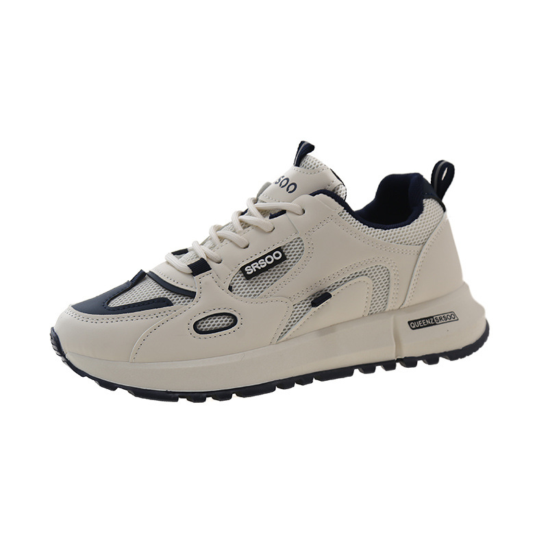 Női sportos-casual tornacipők PU és hálós felsőrésszel, Goodyear gumitalp, EVA talpbetét, fűzőzés, alacsony bokaszár, kerek orr