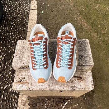 Forrest Gump-stílusú vastag talpú tornacipő nőknek, légáteresztő hálós bélés, gumitalp, elülső fűzőzár, 3–5 cm sarok