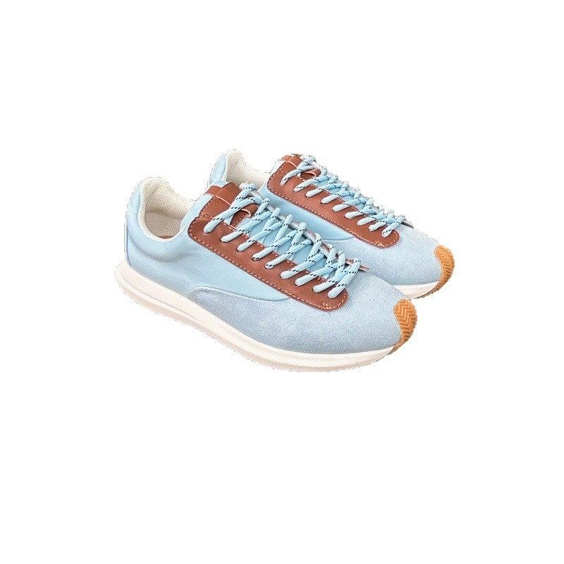 Forrest Gump-stílusú vastag talpú tornacipő nőknek, légáteresztő hálós bélés, gumitalp, elülső fűzőzár, 3–5 cm sarok