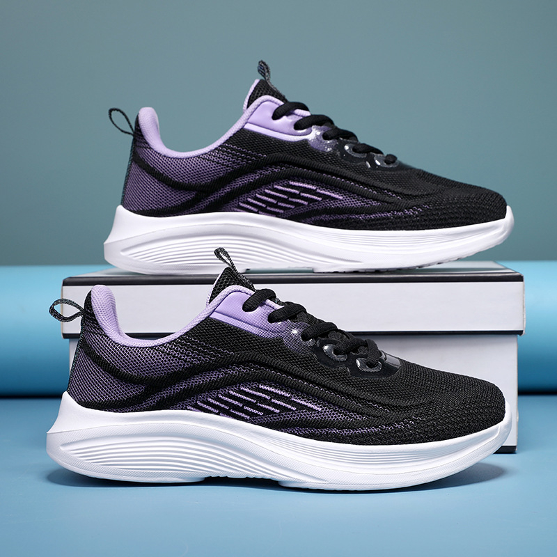 Női ultrakönnyű futócipő gimnaziumi testneveléshez, légáteresztő hálós felsőrész, fűzős záródás, alacsony profilú, gumitalp