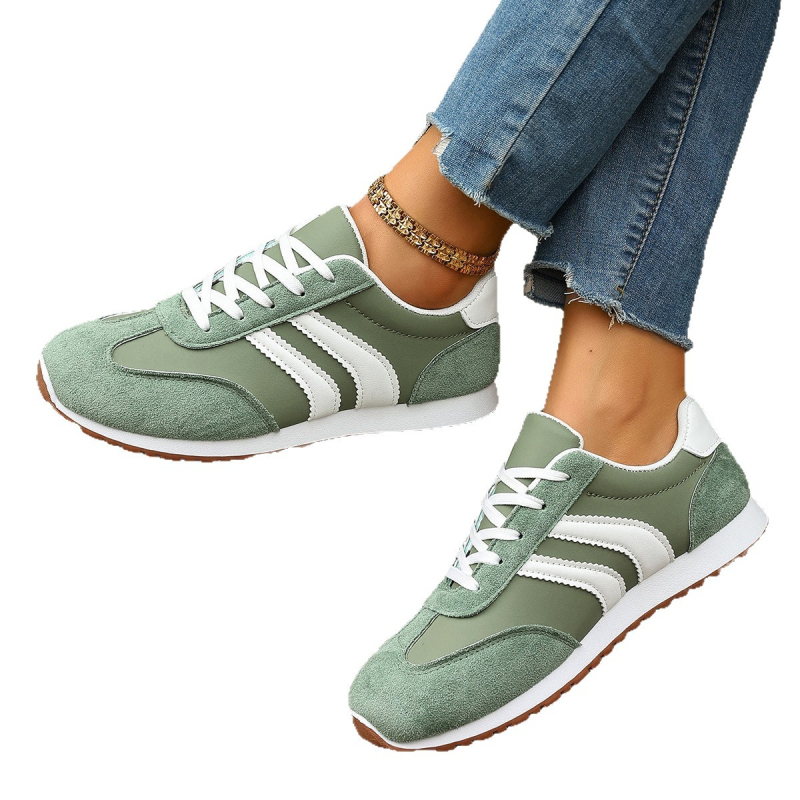 Ženske sporty casual tenisice u sportskom stilu, PU gornji dio, gumena potplat, prednje vezivanje, visina pete 3-5 cm