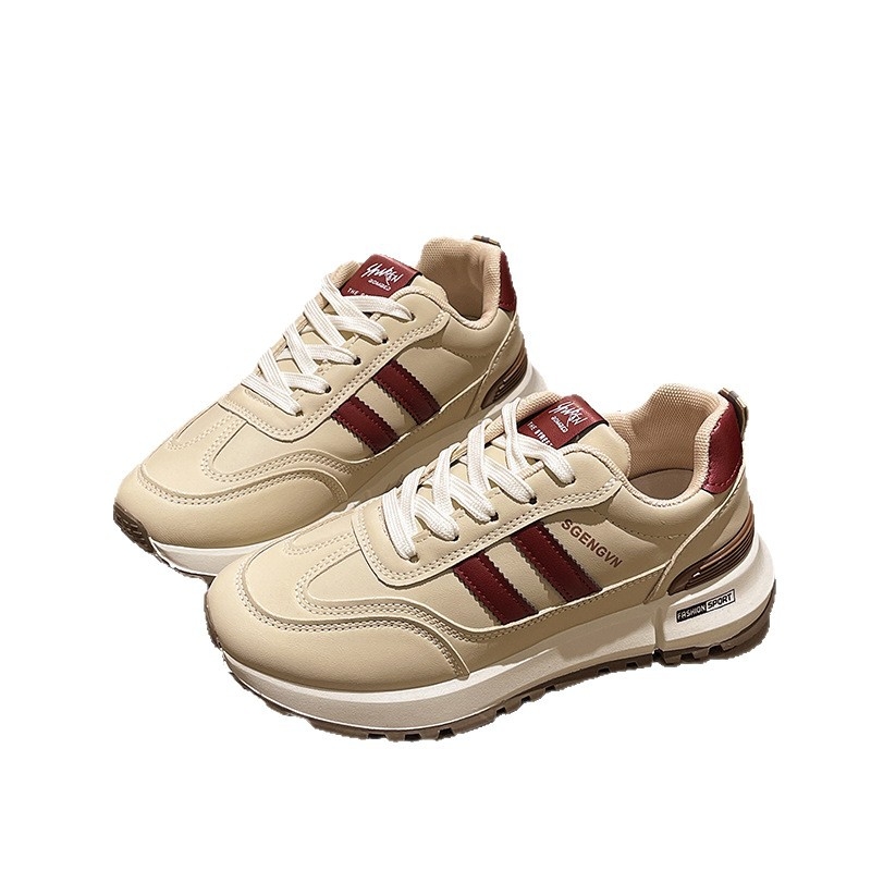 Női könnyű sportcipő szintetikus bőrből készült felsőrésszel, alacsony profil, kerek orr, fűzők, légáteresztő belső, PU talp