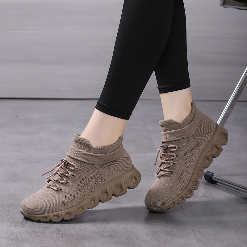 Női könnyű hálós futócipő – Légáteresztő felső rész, EVA középtalp könnyű, csúszásmentes talp, ütéscsillapítás, sarokmagasság közepes 3–5 cm