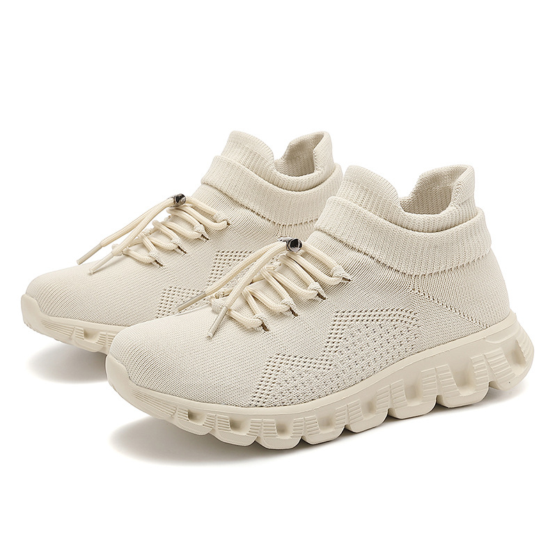 Női könnyű hálós futócipő – Légáteresztő felső rész, EVA középtalp könnyű, csúszásmentes talp, ütéscsillapítás, sarokmagasság közepes 3–5 cm