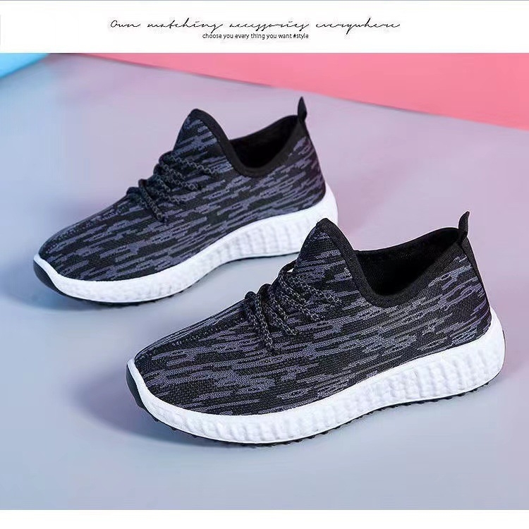 Női légáteresztő hálós sportcipő futáshoz, fűzős zárás, kerek orr, injekciós formájú műanyag talp, pamut talpbetét