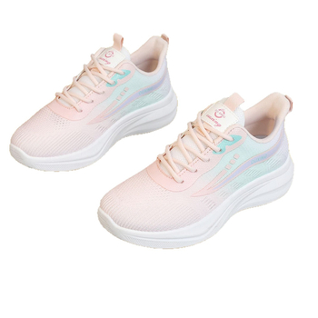 Női sportcipők lélegző hálós felsőrésszel, csúszásmentes gumitalppal, injekciós formájú talppal, fűzővel záródó