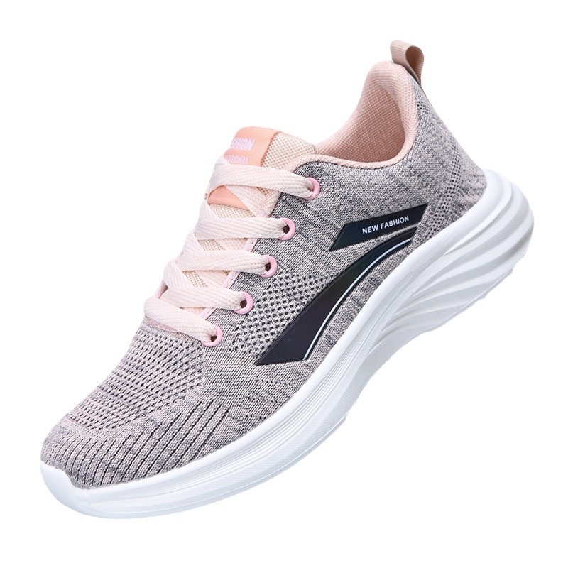 Ženske sportivo-casual tenisice - prozračni mrežasti gornji dio, lagana EVA potplata, visoki gornji dio, vezanje (žene; visoki gornji dio; vezanje)