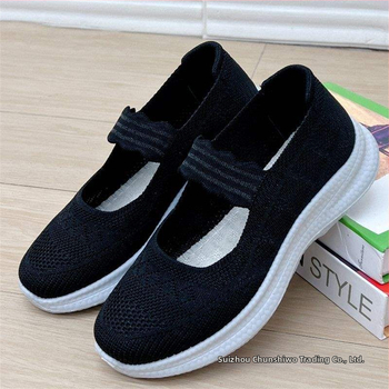 Pantofi de mers din plasă pentru femei, slip-on, cu partea superioară Fly-Knit, talpă moale antiderapantă, vârf ascuțit, vară