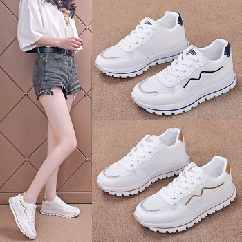 Női sportcipő, hálós felsőrész, EVA talpbetét, gumírozott talp, fűzővel, légáteresztő és csúszásmentes