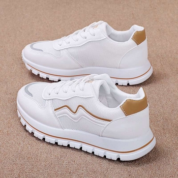 Női sportcipő, hálós felsőrész, EVA talpbetét, gumírozott talp, fűzővel, légáteresztő és csúszásmentes