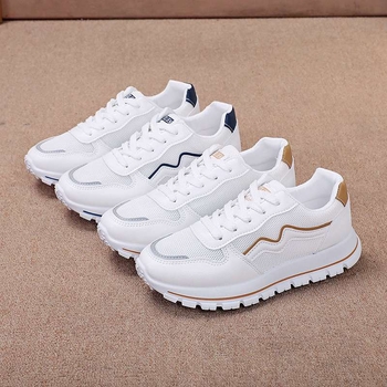 Női sportcipő, hálós felsőrész, EVA talpbetét, gumírozott talp, fűzővel, légáteresztő és csúszásmentes