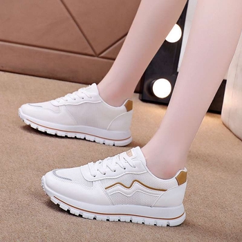 Női sportcipő, hálós felsőrész, EVA talpbetét, gumírozott talp, fűzővel, légáteresztő és csúszásmentes