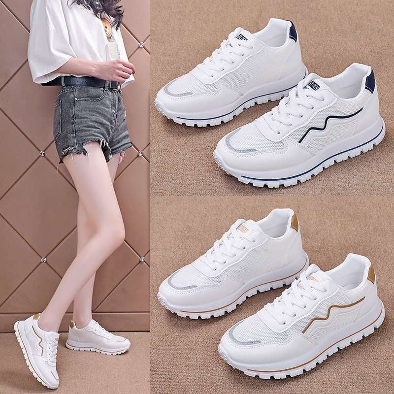 Női sportcipő, hálós felsőrész, EVA talpbetét, gumírozott talp, fűzővel, légáteresztő és csúszásmentes