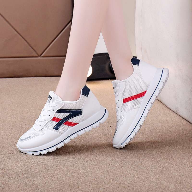 Női sportcipő, hálós felsőrész, EVA talpbetét, gumírozott talp, fűzővel, légáteresztő és csúszásmentes