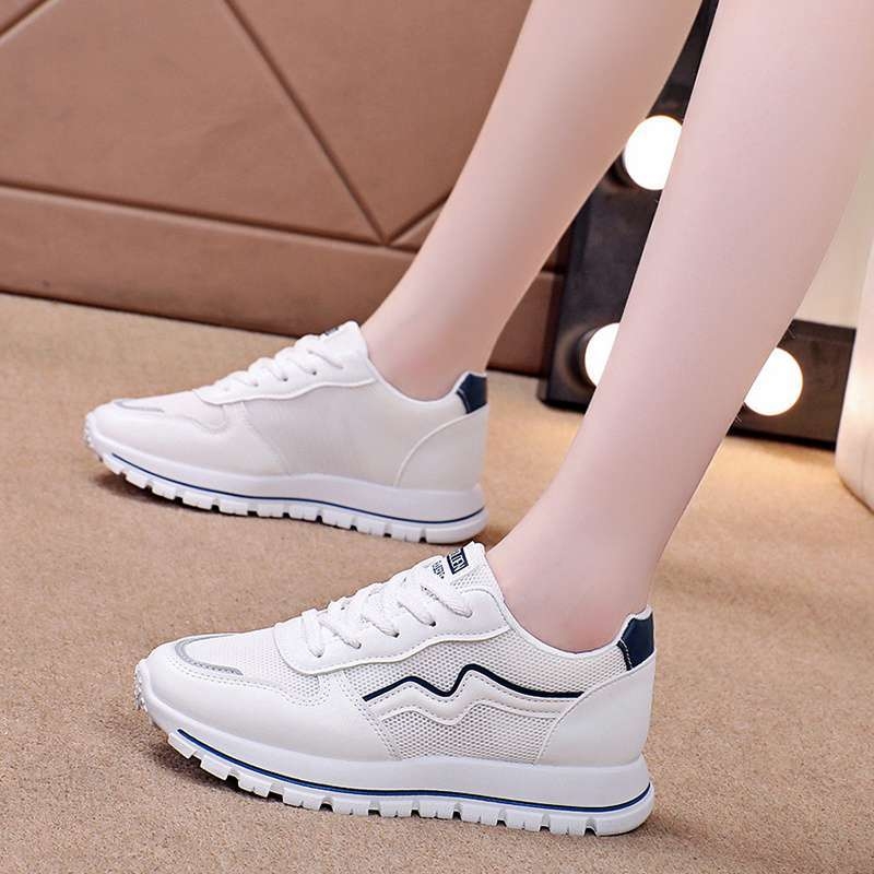 Női sportcipő, hálós felsőrész, EVA talpbetét, gumírozott talp, fűzővel, légáteresztő és csúszásmentes