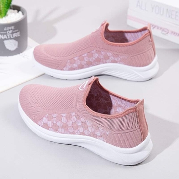 Pantofi de mers slip-on pentru femei, partea superioară din plasă, vârf ascuțit, respirabili, cu control al mirosului, talpă moale antiderapant