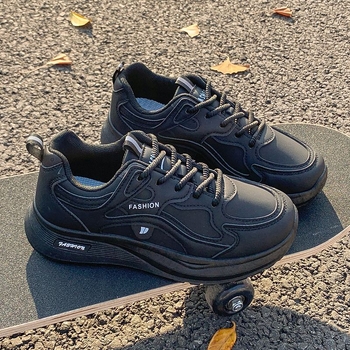 Női Dad Shoes, Szintetikus bőr Felső, Könnyű, 3–5 cm-es Vastag Platform, Légáteresztő Hálózatos Belső, Injektált Gumitalp