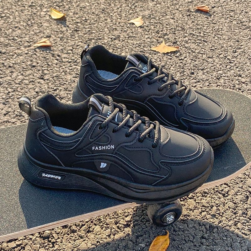 Női Dad Shoes, Szintetikus bőr Felső, Könnyű, 3–5 cm-es Vastag Platform, Légáteresztő Hálózatos Belső, Injektált Gumitalp