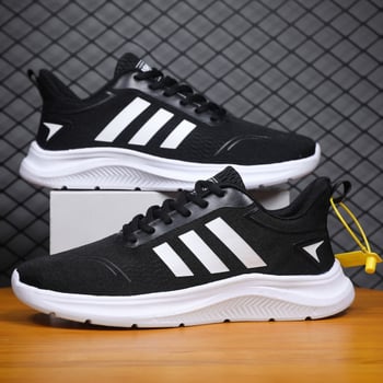 Uniszex légáteresztő hálós sportcipő előre fűzőzár, könnyű EVA talpbetét, alacsony profilú, csúszásmentes talp