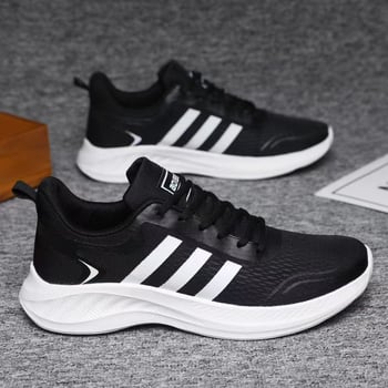 Uniszex légáteresztő hálós sportcipő előre fűzőzár, könnyű EVA talpbetét, alacsony profilú, csúszásmentes talp