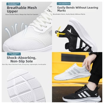 Uniszex légáteresztő hálós sportcipő előre fűzőzár, könnyű EVA talpbetét, alacsony profilú, csúszásmentes talp