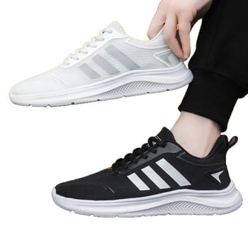 Uniszex légáteresztő hálós sportcipő előre fűzőzár, könnyű EVA talpbetét, alacsony profilú, csúszásmentes talp