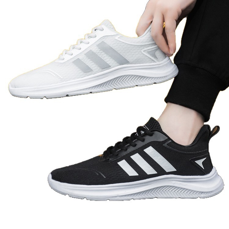 Uniszex légáteresztő hálós sportcipő előre fűzőzár, könnyű EVA talpbetét, alacsony profilú, csúszásmentes talp